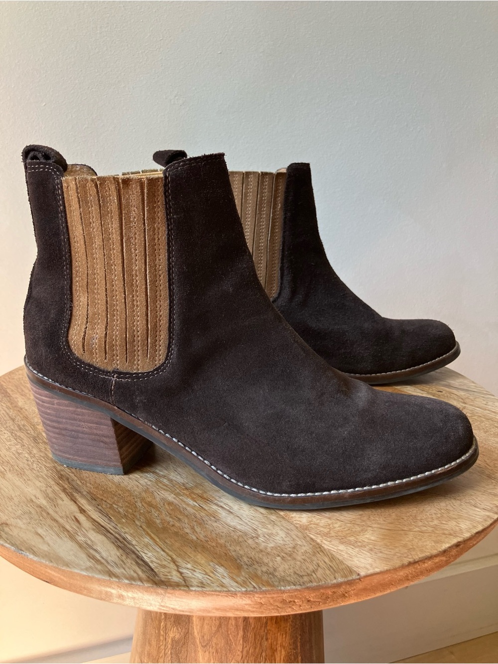 Matisse | Fabian Suede Chocolate Brown Chelsea Low Heel Ankle Boot